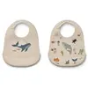 Liewood Lot de 2 bavoirs Tilda Sea Creature Sandy