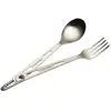 Couverts en titane - NORDISK - Set de 2 pièces - Léger et résistant - Gris
