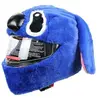 ENSOLEILLE Casque intégral capuche en peluche chapeau de moto casque d'équitation personnalisé en plein air accessoire de moto drôle 1