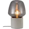 Nordlux Christina 20-tafellamp-E27-beton- lichtgrijs-smoke glas