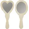 Creativ Miroirs à main, taille 23-24 cm, contreplaqué, 2 pièces
