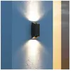 Applique murale Nordlux luminaire Extérieur NICO Square 22 Éclairage Mural Lumière vers le haut et vers le bas Aluminium Noir