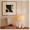 Nordlux Haze-tafellamp-keramiek-textiel-E27-beige