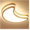 WOTTES Plafonnier LED Moderne Luminaire Plafond Lune Créative Plafonnier Plat de Chambre d'Enfant Ø40CM 3000K/Lumière Chaud - 1Pcs