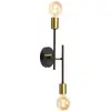 WOTTES 2 Lumières Appliques Murales Industriel Rétro Lampe Murale E27 Style Simple Plafonnier pour Entrée Chambre
