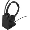 Jabra Evolve3 45 MS Stéréo + station de recharge (Sans fil, USB-C, Les...