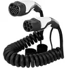 Sinox Ev Spiral Câble De Chargement Type 2 32a 3 Phase 3-5m Noir