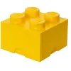 Brique de rangement LEGO 4 plots, Boîte de rangement empilable, 5,7 l, jaune