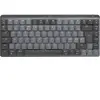 Logitech MX Mini clavier mécanique sans fil avec éclairage, touches cliquées, disposition scandinave QWERTY - Graphite