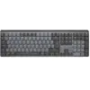 Logitech MX Clavier mécanique lumineux sans fil avec commutateurs tactiles silencieux, disposition QWERTY anglais britannique   Gris