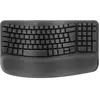 Logitech Ergo Series Wave Keys for Business - Clavier - sans fil - 2.4 GHz, Bluetooth 5.1 LE - QWERTY - R.-U. - graphite