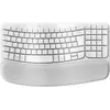 Logitech Wave Keys - Clavier - avec repose-paume rembourré - sans fil ...
