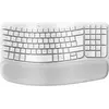 Logitech Wave Keys - clavier ergonomique sans fil - Blanc, Clavier All...