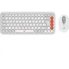 Logitech POP Icon Combo - Ensemble clavier et souris - sans fil - Bluetooth LE - QWERTZ - Suisse - blanc cassé, orange