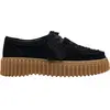 Clarks Shoes Zwarte Leren Veterschoenen Met Rubberen Zool
