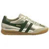 Gola Goliath Torpedo Glimmer - Baskets De Cuir Doré Et Vert Pour Femmes - 41