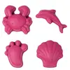 Scrunch Bucket Silikon Sandformen 4er Set Kirschrot/pink