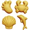 Scrunch Lot de 4 moules à sable Mustard