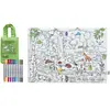 Set de table à colorier lavable et réutilisable Forêt avec 10 feutres