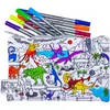 Trousse à colorier lavable et réutilisable Dino avec 10 feutres