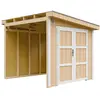 Abri de Jardin Qualité Premium 5,9 m² - H231x248x294 cm - Sans plancher e  paroi latérale - Timbela M938B-HARVEST HONEY