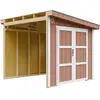 Abri de Jardin Qualité Premium 5,9 m² - H231x248x294 cm - Sans plancher e  paroi latérale - Timbela M938B-REDWOOD RED