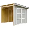 Abri de Jardin Qualité Premium 5,9 m² - H231x248x294 cm - Sans plancher e  paroi latérale - Timbela M938B-TUNDRA GREY