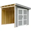 Abri de Jardin Qualité Premium 5,9 m² - H231x248x294 cm - Sans plancher e  paroi latérale - Timbela M938B-CAVERN STEEL
