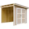 Abri de Jardin Qualité Premium 5,9 m² - H231x248x294 cm - Sans plancher e  paroi latérale - Timbela M938B-TERRA BROWN