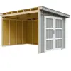 Abri de Jardin Qualité Premium 8,68 m² - H231x248x412 cm - Sans plancher e  paroi latérale - Timbela M939B-CAVERN STEEL