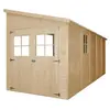 Abri de Jardin en Bois - TIMBELA - M341 - 216x513 cm - Construction de Panneaux - Pin / épicéa