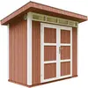 Abri de Jardin Qualité Premium - TIMBELA - M901A-REDWOOD RED - Bois massif - 2,95m² - 294x161cm