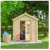 Timbela M570Z-1 Maison en bois pour enfants -Toit vert- Maison de jeux...