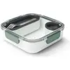 Lunch box original sans bpa Black and Blum Vert olive