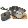 BLACK + BLUM ON THE GO STAINLESS STEEL SANDWICH BOX - WOOD LID 1.25L OLIVE