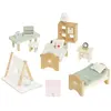 Papo Le Toy Van - Wooden Doll House Daisylane Children's Bedroom Play Set For Dolls Houses, Dolls House Furniture Sets - Suitable For Ages 3+