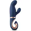 G Vibe - Gentley - Rabbit Vibrator - G-Spot en Clitoris Stimulatie - Siliconen - Blauw/Goud
