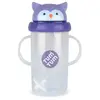TUM TUM Tasse antifuite avec paille lestée Chouette (300 ml)