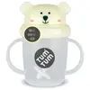 TUM TUM Tasse antifuite avec paille lestée Ours phosphorescente (200 ml)