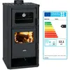 Poêle à bois avec four Prity FM D   121 kW Noir Graphite Classe A Four...