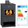 Poêle à bois Prity K1   95 kW Noir Graphite Classe A Design Compact