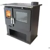 Poêle à bois Inox Verso CS 7,7 kW - Four acier, plaque & thermomètre