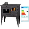 Poêle à bois avec four PRITY 1P34L   101 kW Noir Graphite Classe A Pla...