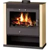 Poêle à bois V05 Rubin   13 kW avec panneaux latéraux peints ivoire et...