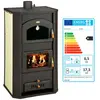 Thermopoêle à bois avec four PRITY FG W20   238 kW Noir Graphite Class...