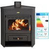 Thermopoêle à bois d angle PRITY AM W12   135 kW Noir Graphite Classe ...