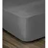 LOVELY HOME Drap Housse 100% coton 140x190x30 cm gris foncé