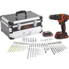 BLACK+DECKER Perceuse à Percussion Sans Fil 18 V BDC718AS2F-QW avec 80...