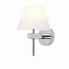 Astro ROMA-Applique montante salle de bain métal et verre opalin H19cm