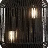 SEARCHLIGHT Applique murale wicker 2 ampoules, osier noir - Noir